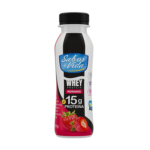 Iogurte Desnatado de Morango (Whey Protein) – 250g