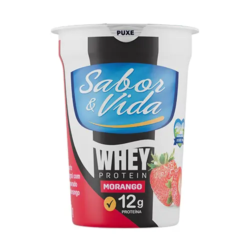 Iogurte Integral de Morango (Whey Protein) – 170g