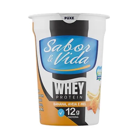Iogurte Integral de Banana, aveia e Mel (Whey Protein) – 170g